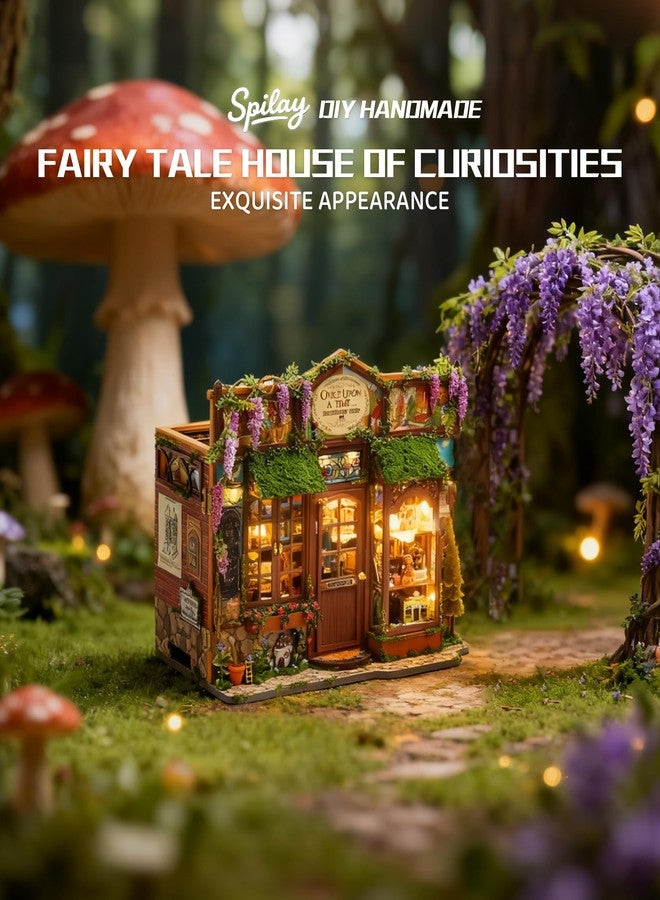 Spilay DIY Book Nook Kits for Adults, Fairy Tale Book Nook Kit with LED Light, 3D Wooden Puzzle DIY Miniature Dollhouse Kit, Creative Bookshelf Decor&Unique Gift for Teens & Book Lovers - Image 4